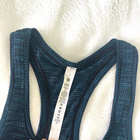 NWT Lululemon Swiftly Tech Tank Prism Stripe Turqouise Tide Multi - Picture 6 of 9